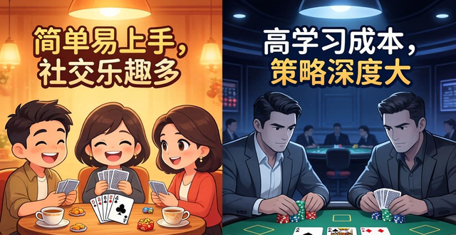 德州扑克和斗地主区别大 新手选哪个？技术深度对比