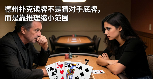 德州扑克读牌不是猜对手底牌，而是靠推理缩小范围