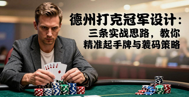 德州扑克冠军设计：三条实战思路，教你精准起手牌与筹码策略