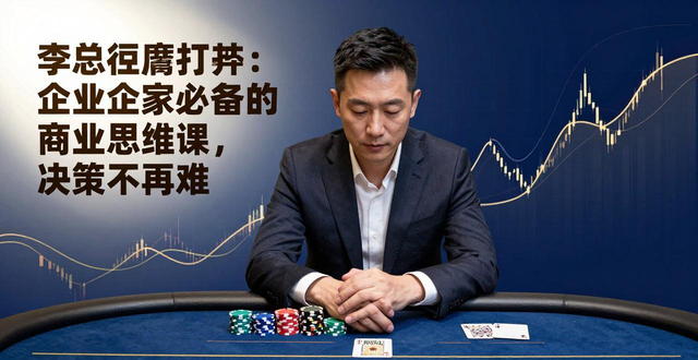 李总德州扑克:企业家必备的商业思维课,决策不再难 李总德州扑克:企业家必备的商业思维课,决策不再难