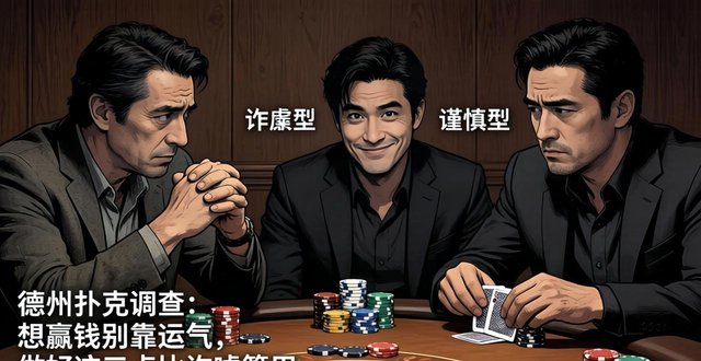 德州扑克调查:想赢钱别靠运气,做好这三点比诈唬管用 德州扑克调查:想赢钱别靠运气,做好这三点比诈唬管用
