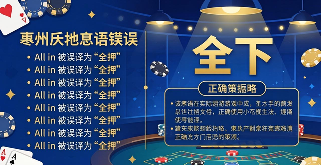 翻译德州扑克:术语不瞎翻,策略精髓要讲透 翻译德州扑克:术语不瞎翻,策略精髓要讲透