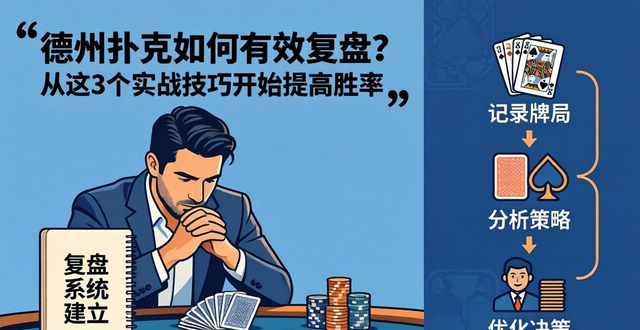 德州扑克如何有效复盘？从这3个实战技巧开始提高胜率