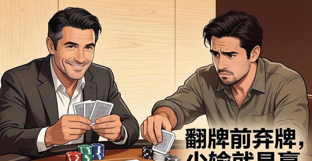 圣经德州扑克新手入门：翻牌前弃牌，少输就是赢