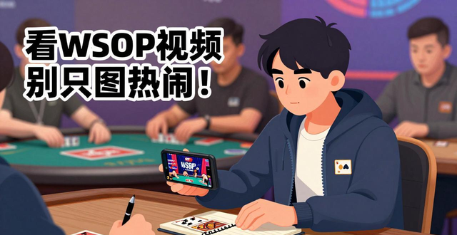 看WSOP视频别只图热闹！十年老玩家教你真正提升牌技