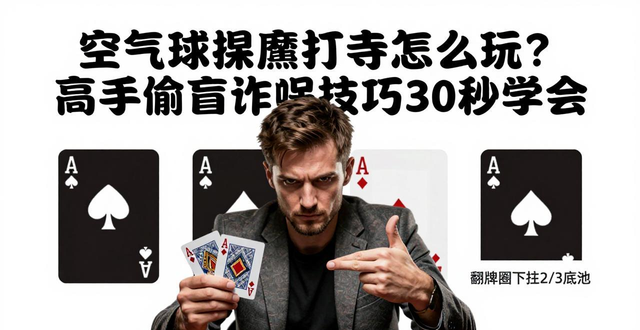 空气球德州扑克怎么玩？高手偷盲诈唬技巧30秒学会