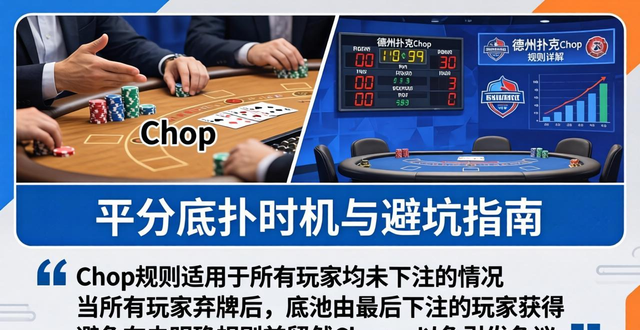 德州扑克Chop规则详解 平分底池时机与避坑指南