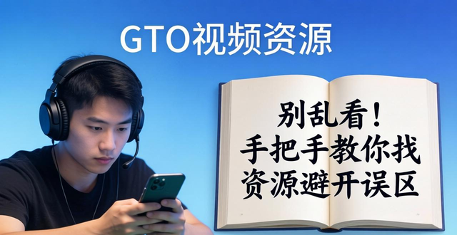 德州扑克GTO视频别乱看！手把手教你找资源避开误区