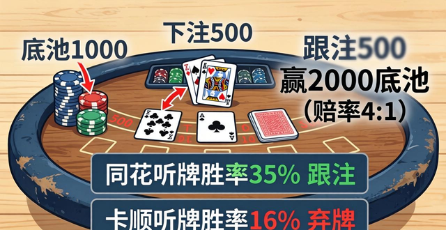 德州扑克概率怎么算？学会二四法则，别凭感觉下注