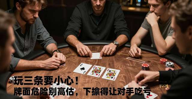 玩三条要小心！牌面危险别高估，下注得让对手吃亏