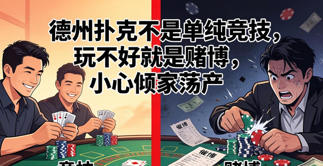 德州扑克不是单纯竞技,玩不好就是赌博,小心倾家荡产 德州扑克不是单纯竞技,玩不好就是赌博,小心倾家荡产